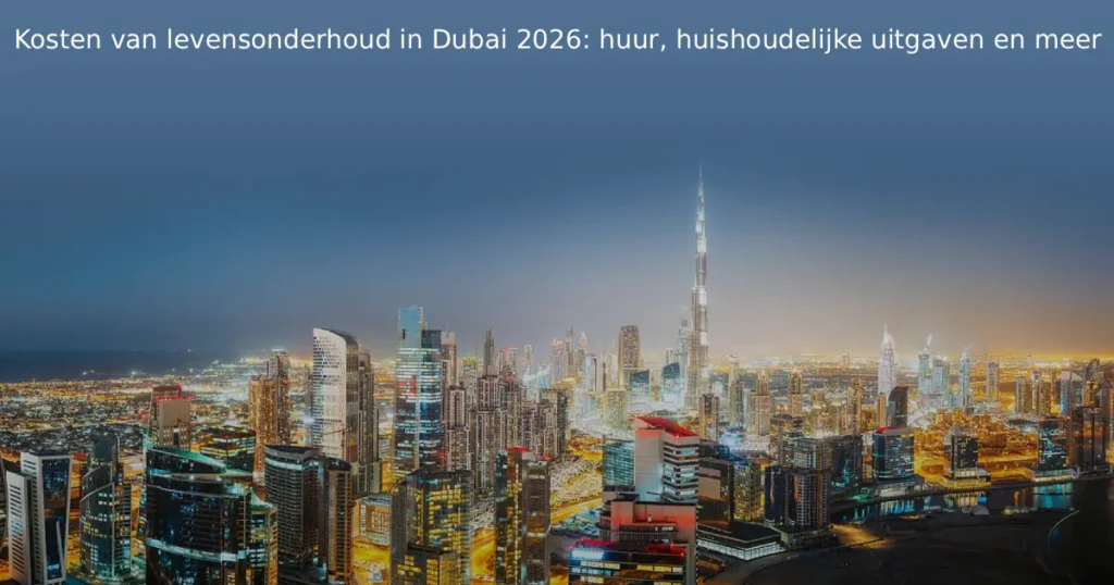 Cost of living Dubai 2026 Rent, household expenses and more