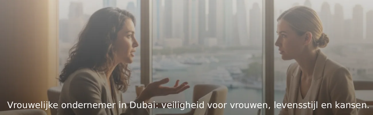 Vrouwelijke ondernemer in Dubai veiligheid, levensstijl en kansen