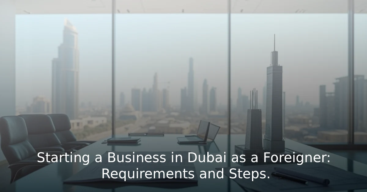 Establishing a Company in Dubai as a Foreigner: Requirements, Steps