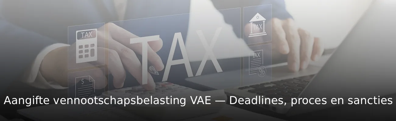 VAE Aangifte vennootschapsbelasting 2026 Deadlines, proces en sancties