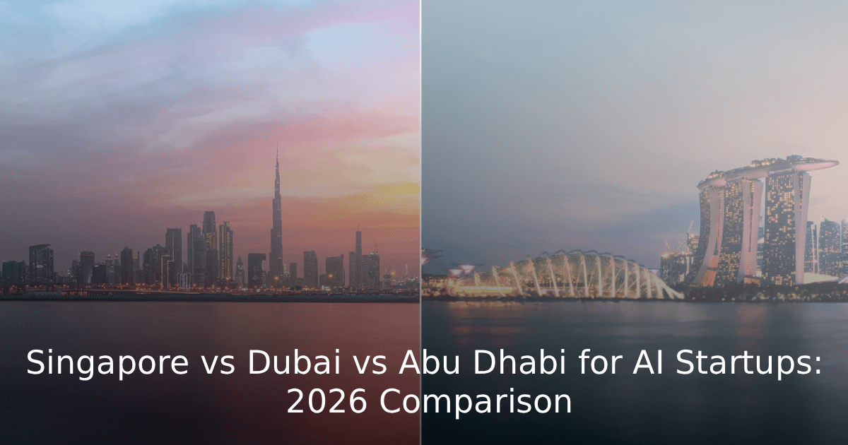 Singapore vs Dubai vs Abu Dhabi for AI Startups 2026