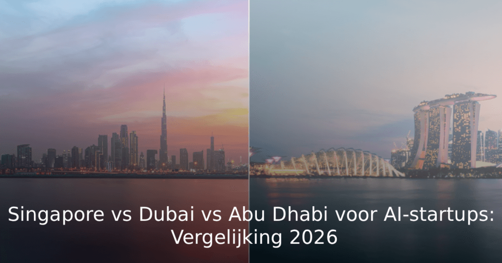 Singapore vs Dubai vs Abu Dhabi voor AI-startups: Vergelijking 2026