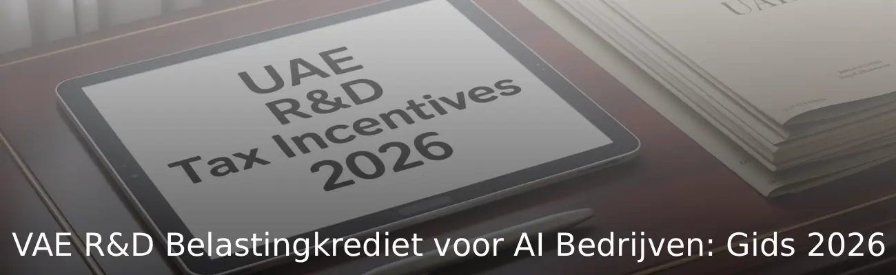 VAE R&D Belastingkrediet voor AI Bedrijven Gids 2026