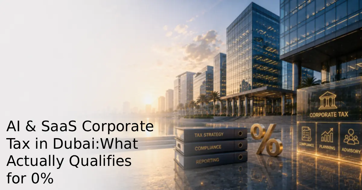AI & SaaS Corporate Tax in Dubai: What Actually Qualifies for 0%