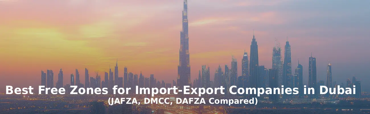 Best Free Zones for Import-Export Companies in Dubai (JAFZA, DMCC, DAFZA Compared)