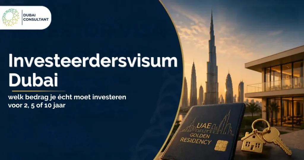 Investeerdersvisum Dubai kosten 2026: bedrag voor 2, 5 of 10 jaar